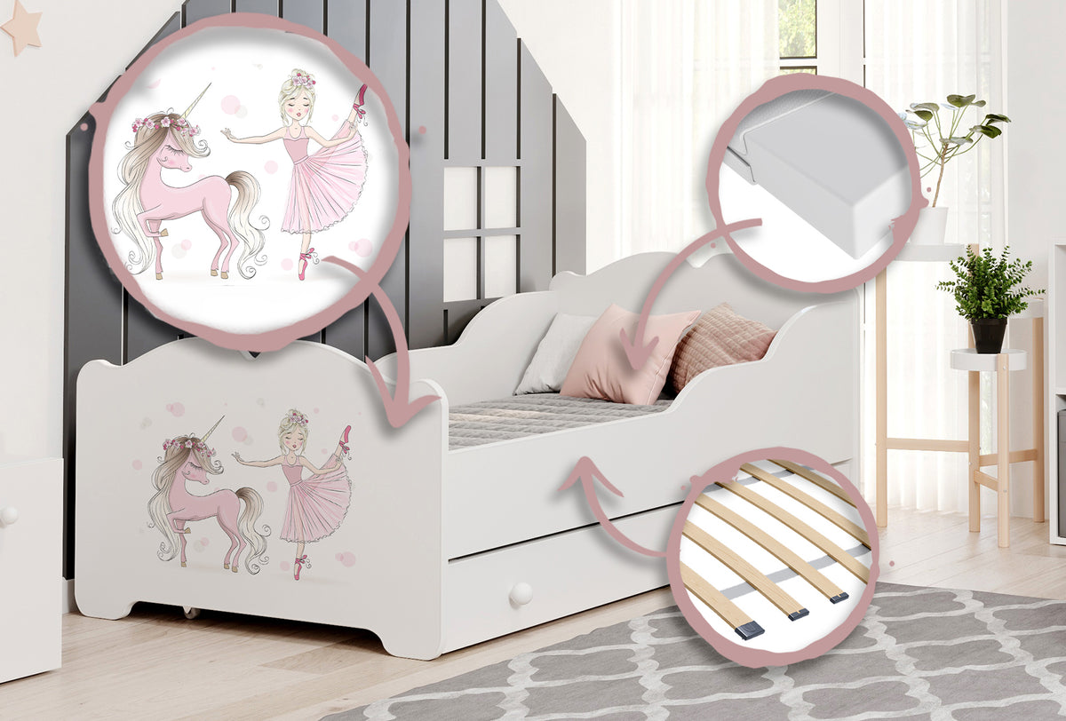 Child's bed ANNA with drawer 140x70 Cat