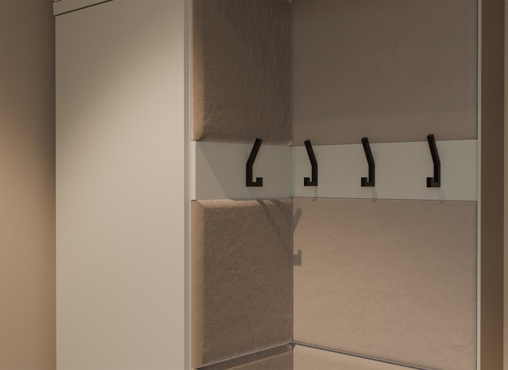 Oldalsó fogaspanel HAGA kárpitozott gardróbhoz kasmír bézs 152x31