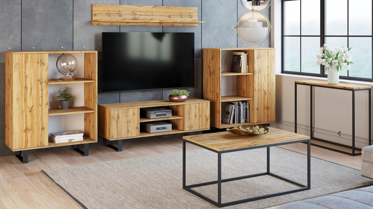 Fondi bookcase - metal legs