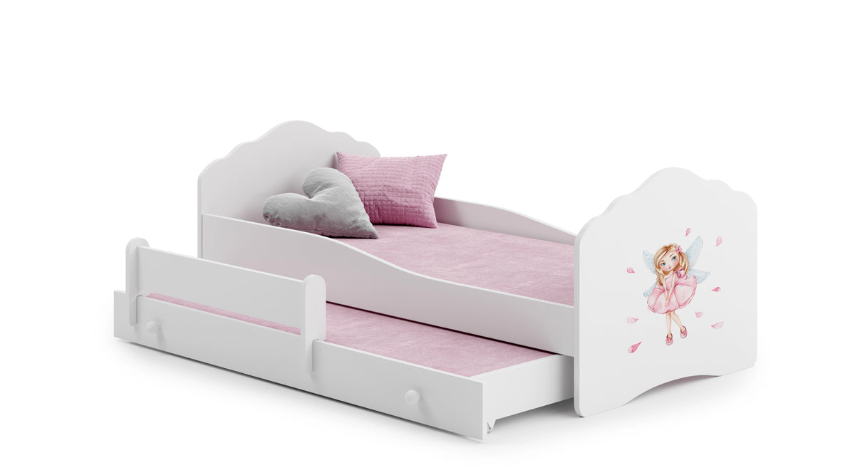 Wave double bed 160x80 - Girl with wings