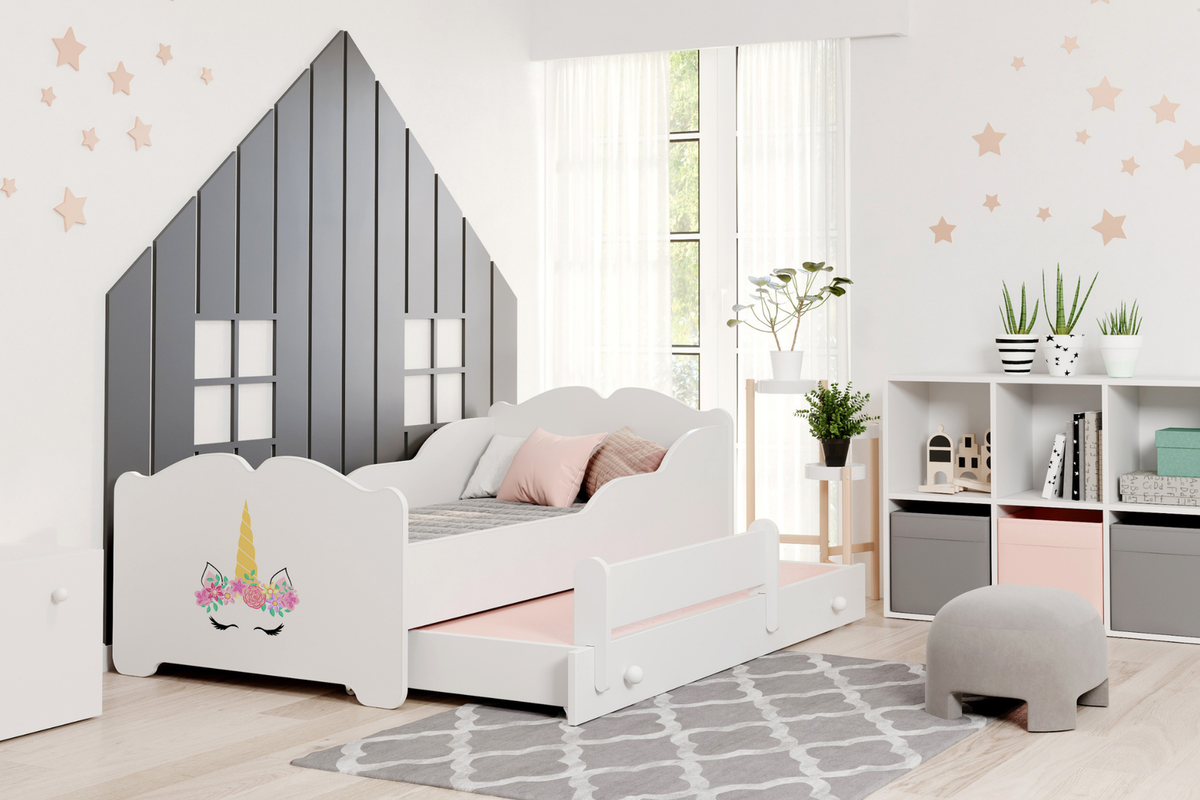 Double bed ANNA 160x80 Unicorn horn