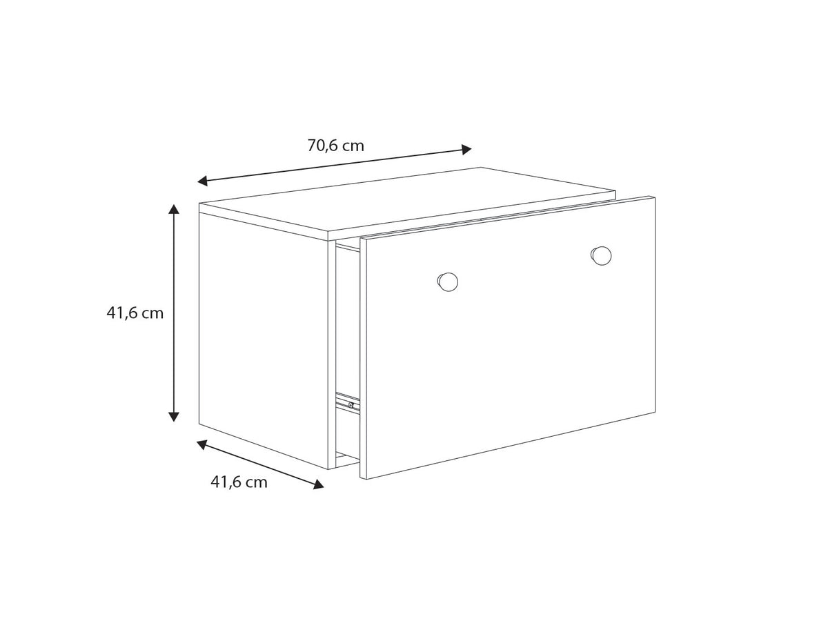 Inga toy chest - white handle