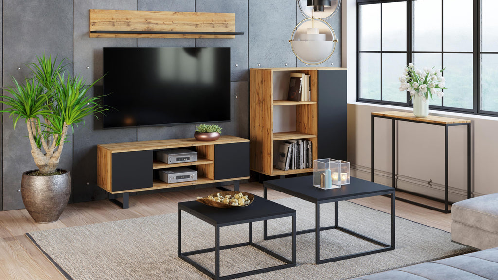 Fondi bookcase - metal legs