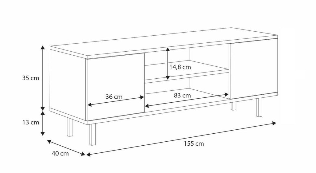 RTV Focus cashmere 155 cm black legs