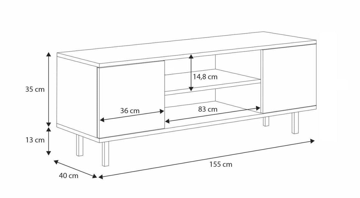 RTV Focus cashmere 155 cm black legs