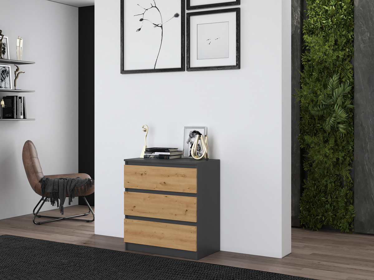 Komód Malwa M3 antracit artisan tölgy