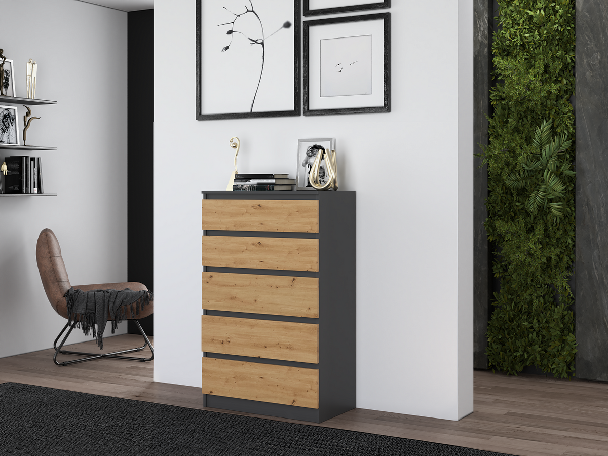 Komód Malwa M5 antracit artisan tölgy