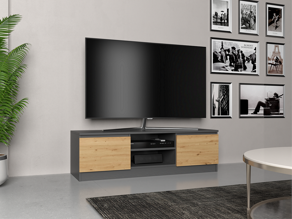 TV-szekrény Malwa 120 antracit artisan tölgy