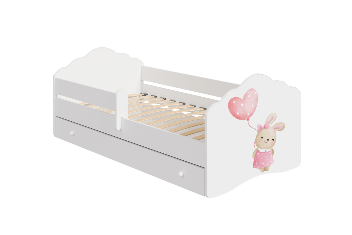 FALA gyerekágy 140x70 Bunny mintával, fiókkal