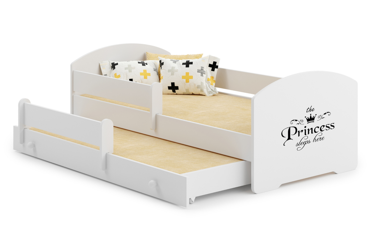 Double bed Luk 160x80 with artwork