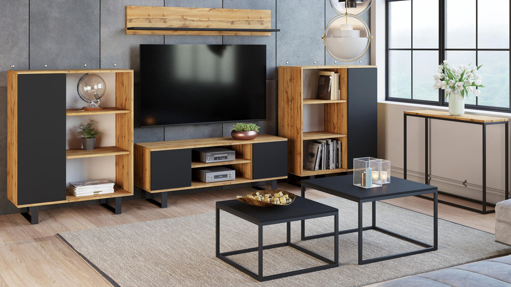 Fondi bookcase - metal legs