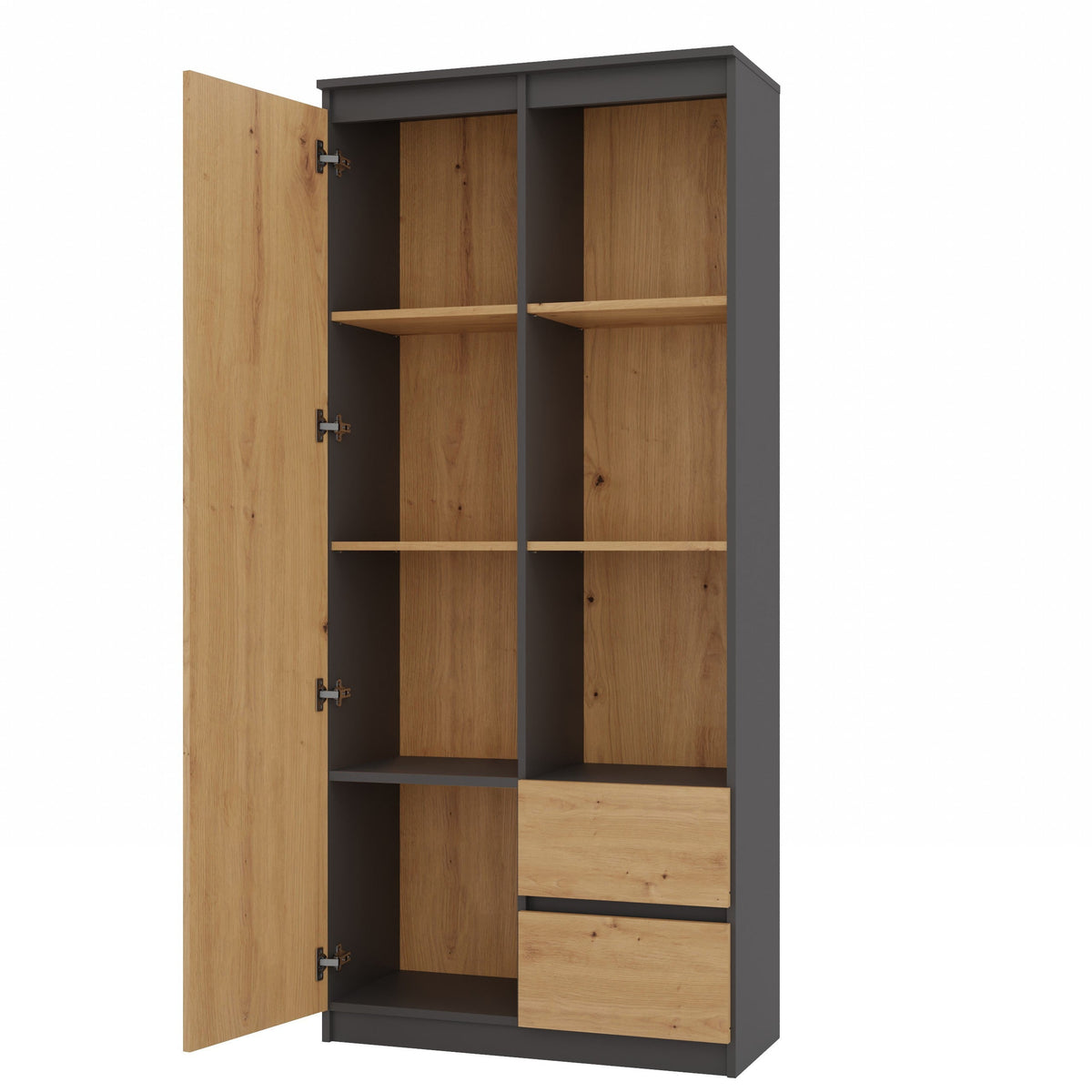 Polcos szekrény Bily RS-80 antracit artisan tölgy