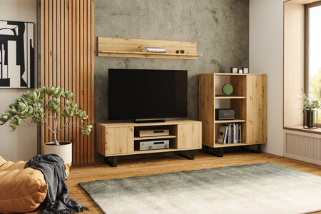Focus RTV cabinet 135 cm - loft Oak artisan