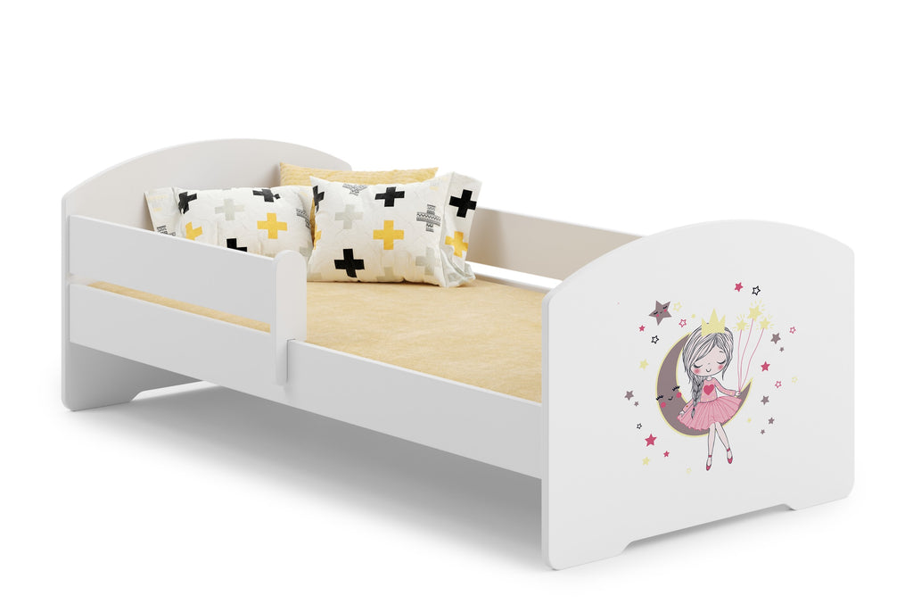 LUK children's bed 140x70 with railings - Sleeping princess