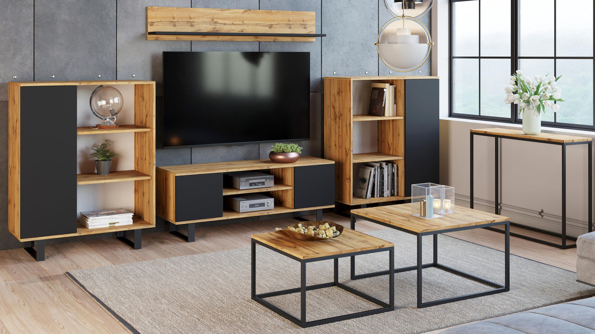 Fondi bookcase - metal legs