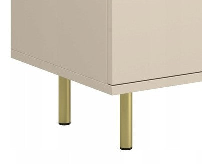 Focus cashmere RTV cabinet 135 cm - gold legs
