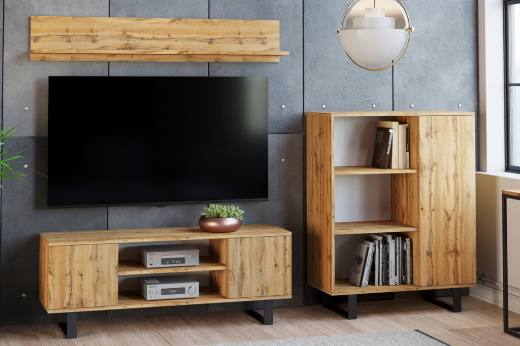Shelf 100 cm - oak craft gold