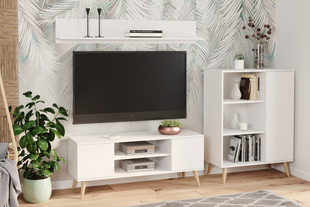 Shelf white 100 cm - white