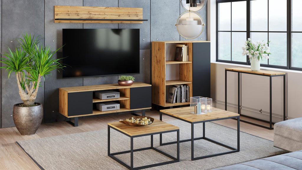 Fondi bookcase - metal legs