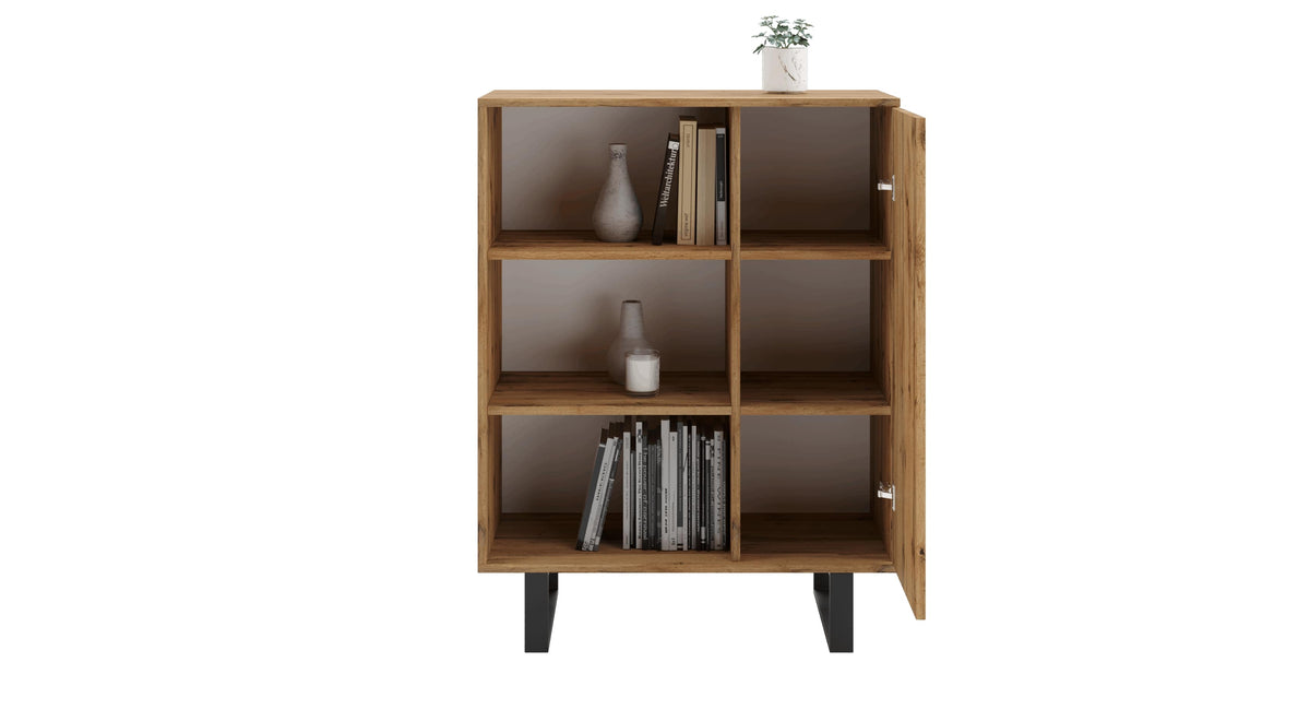 Fondi bookcase - metal legs