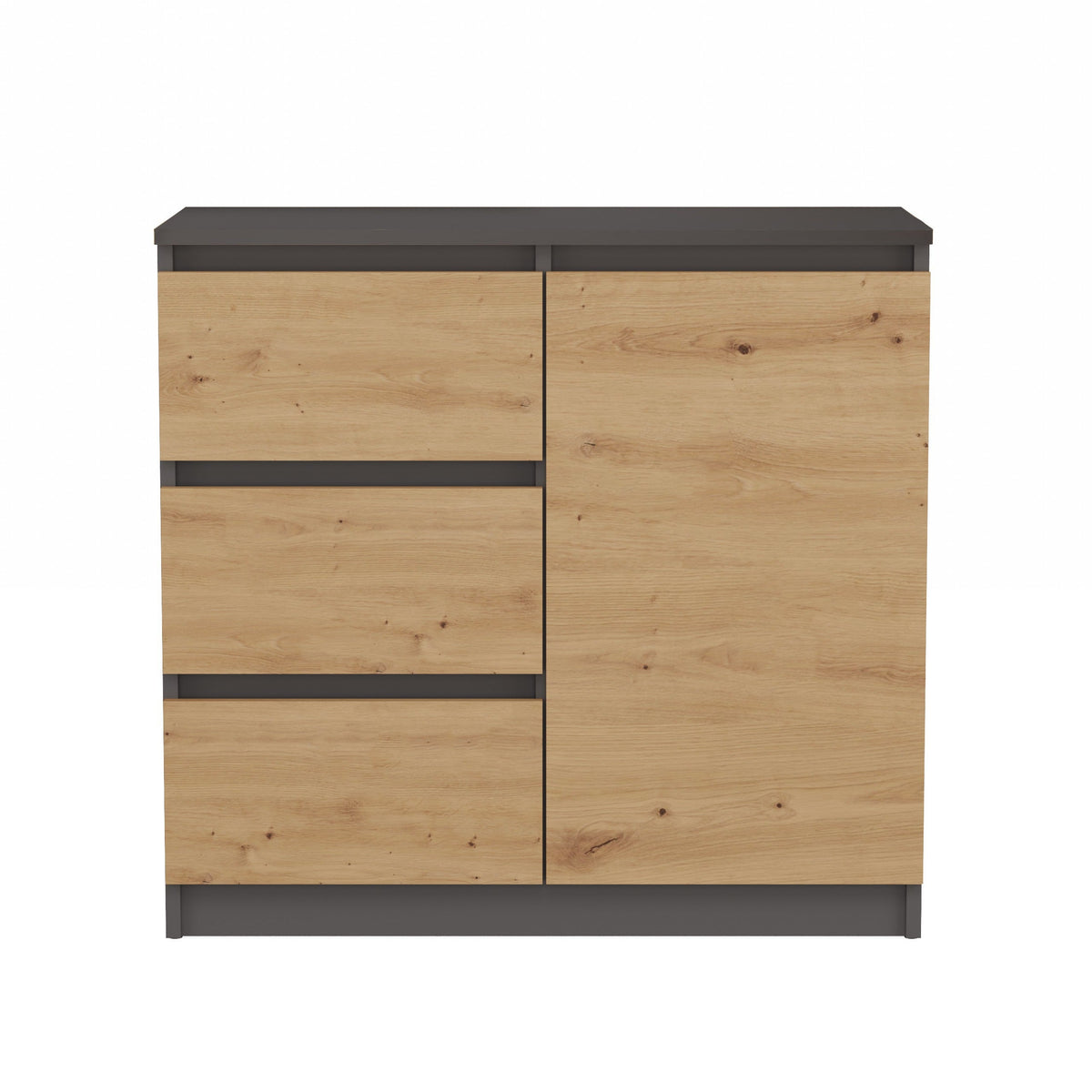 Komód Malwa 1D3S antracit artisan tölgy