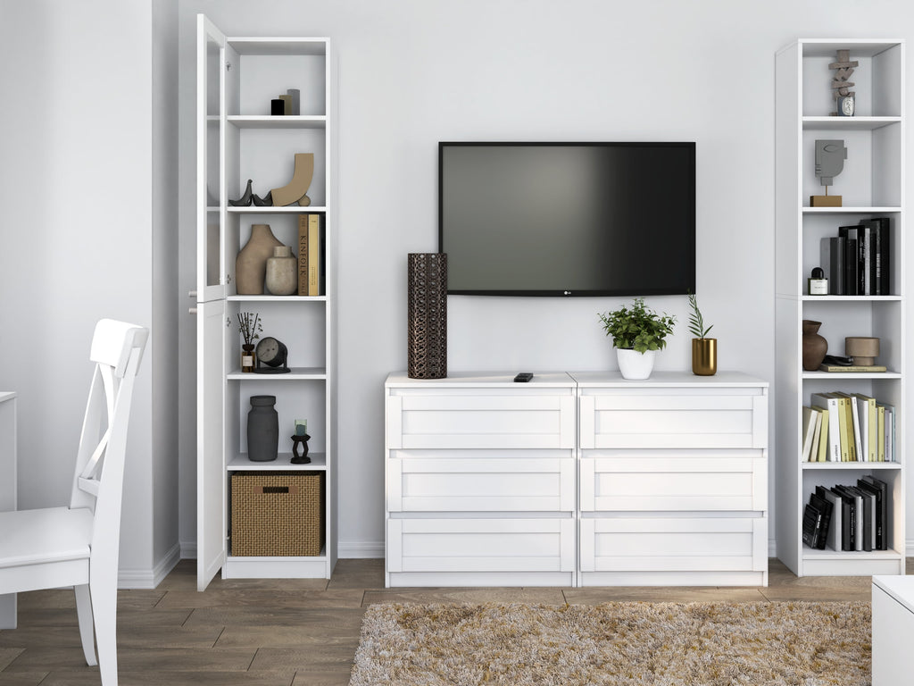 Vitrines szekrény PAFOS W40/SH fehér