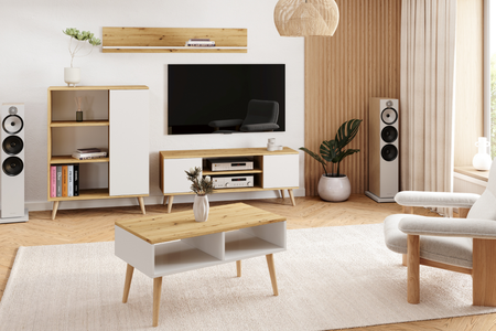 RTV Focus 155 cm oak artisan white