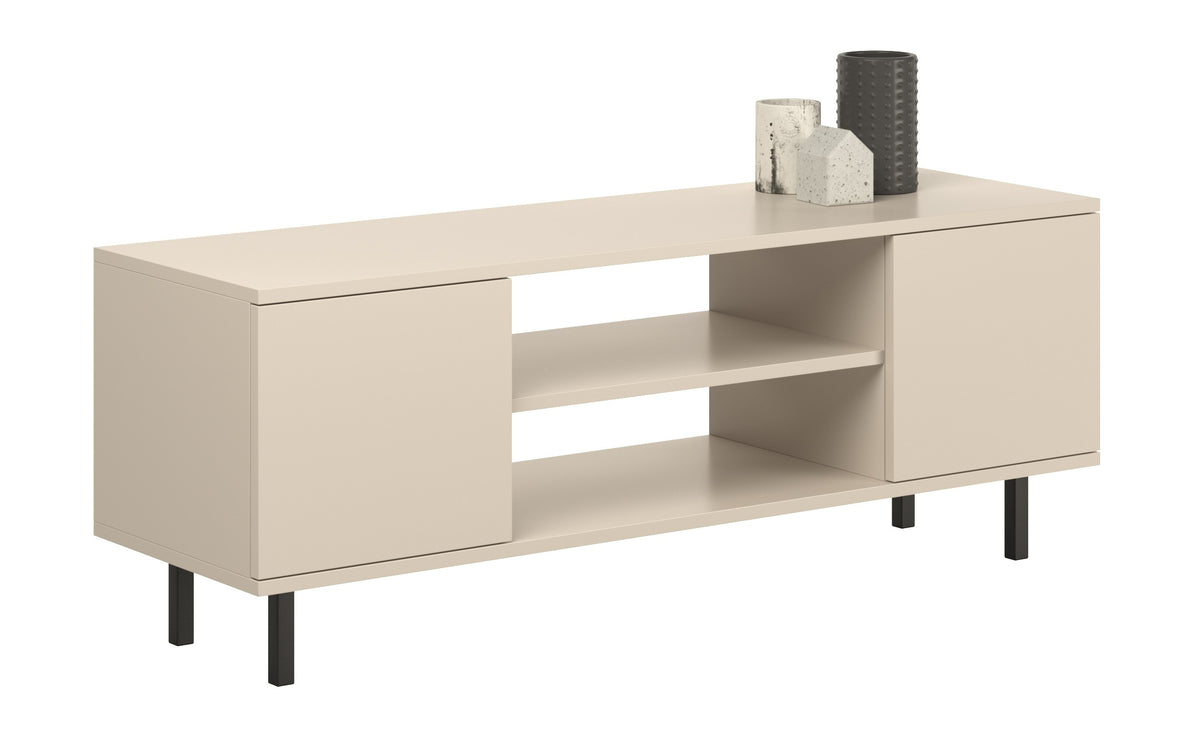 Focus cashmere RTV cabinet 135 cm - black legs