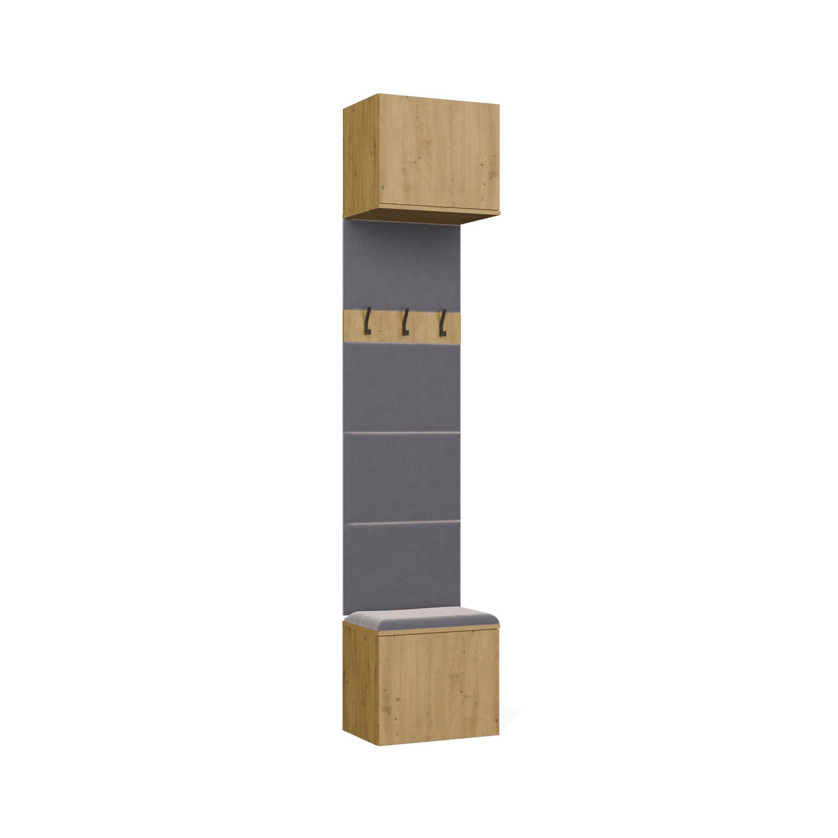 Előszobabútor HAGA IV/3Sz1W artisan tölgy 3 szekrénnyel + Fogas