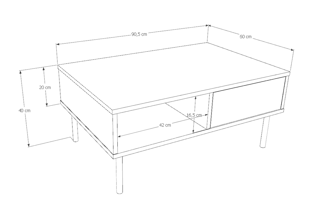Venus cashmere coffee table