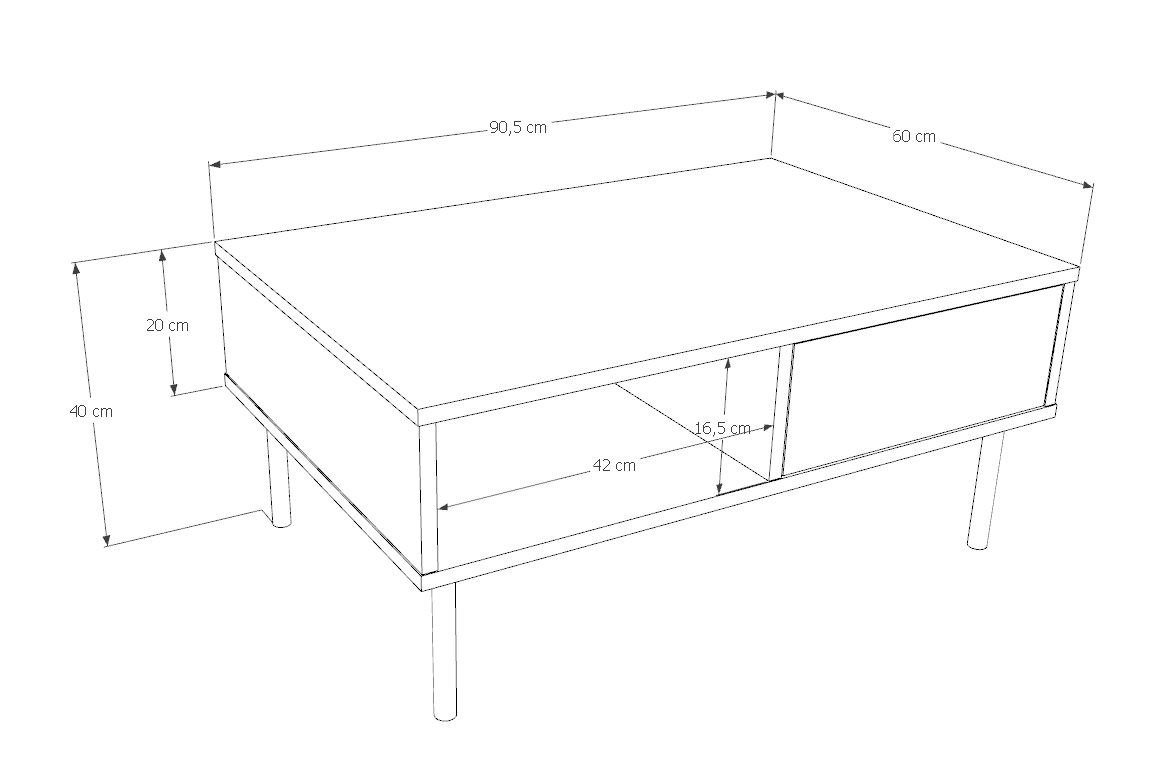 Venus cashmere coffee table