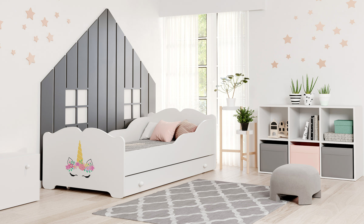 ANNA children's bed with drawer 160x80 Unicorn horn