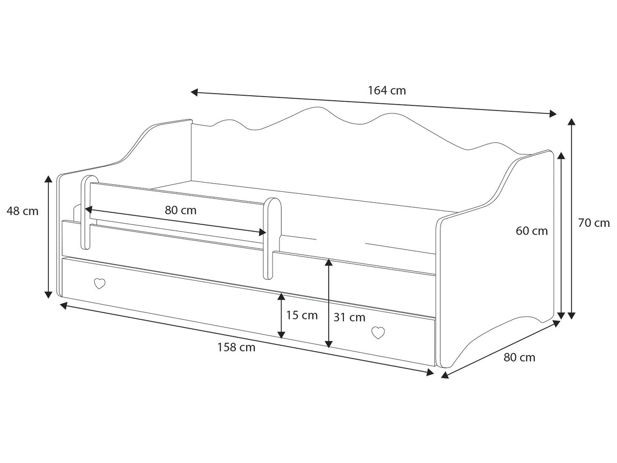 Emma II double bed 160x80