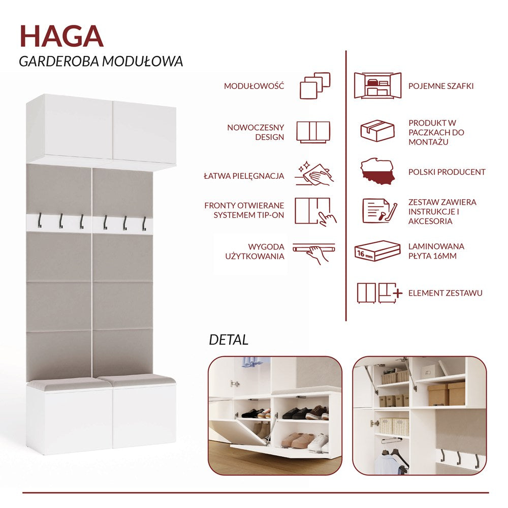 Dupla fogas HAGA II 2W fehér