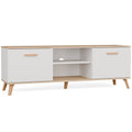 TV-szekrény OLYMPO 150 fehér / artisan tölgy 150 cm Kisasztal TV alá