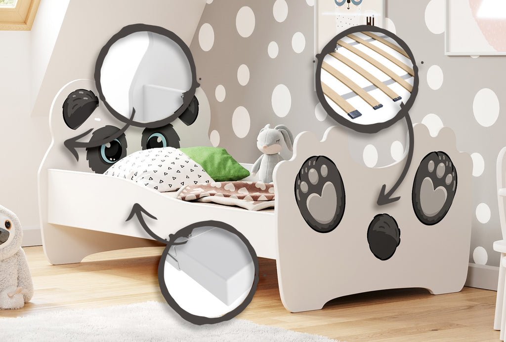Panda children's bed 140x70