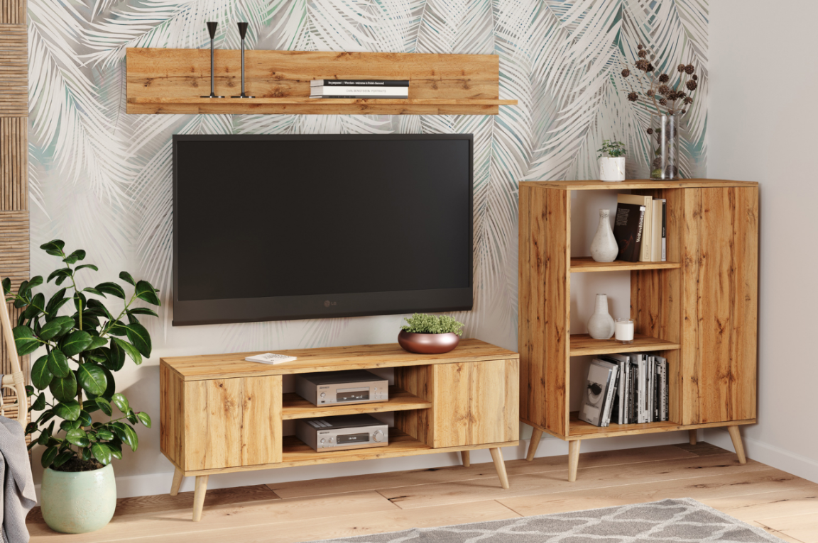 Shelf 100 cm - oak craft gold