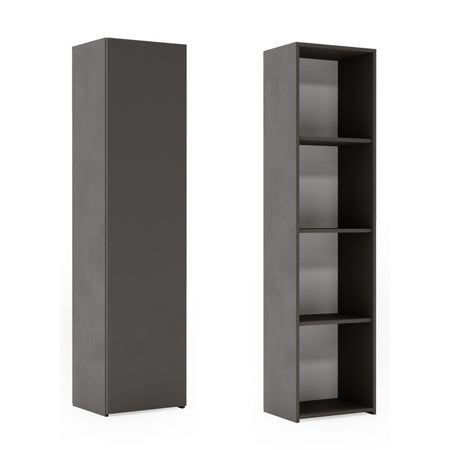 Solid bookcase LONI 160x40 cm - colour Grey