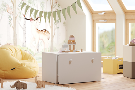 Inga toy chest - white handle