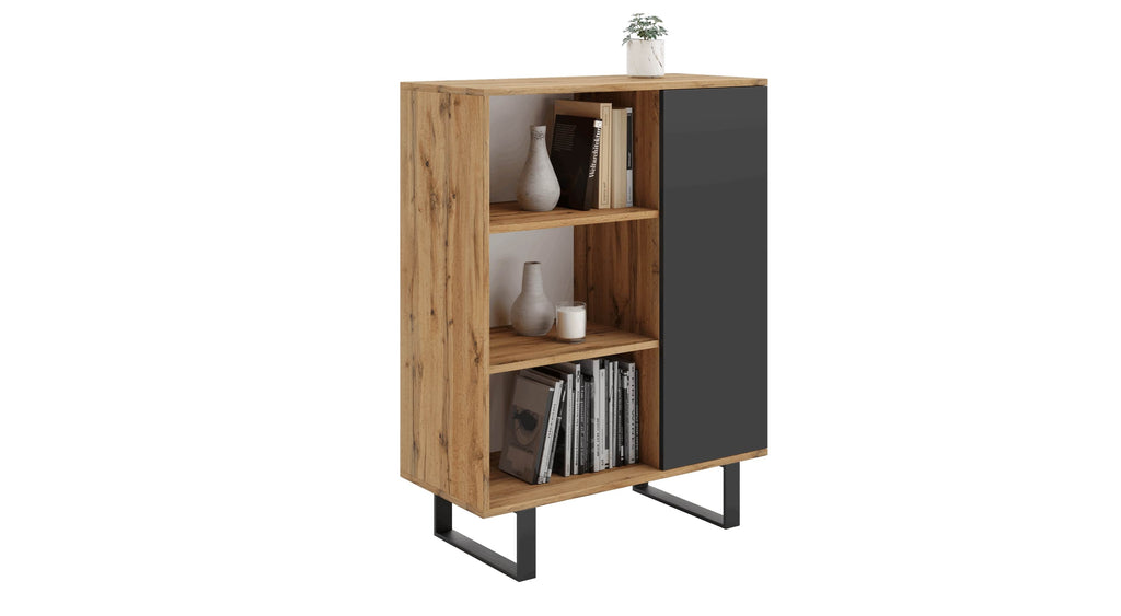 Fondi bookcase - metal legs