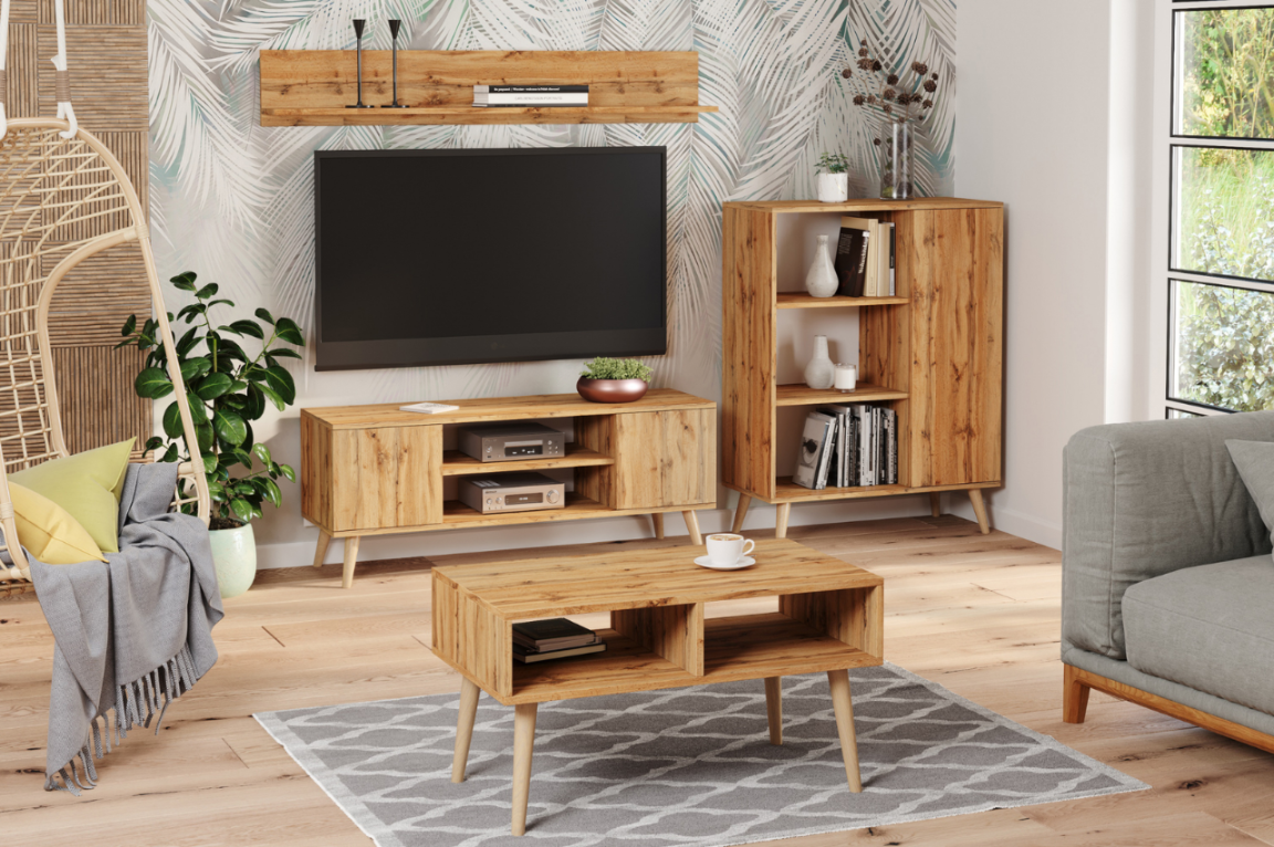 Sandi coffee table oak craft gold