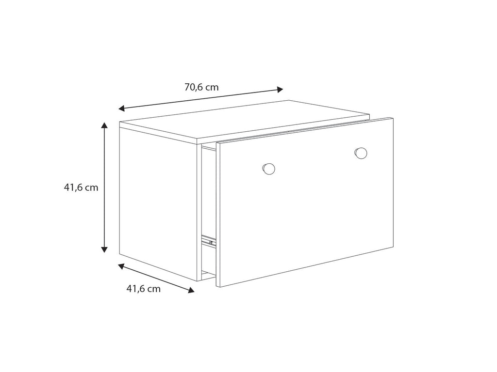 Inga toy chest - handle black