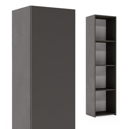 Solid bookcase LONI 160x40 cm - colour Grey