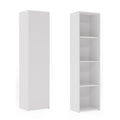 Solid bookcase LONI 160x40 cm - colour White