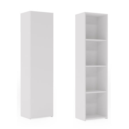 Solid bookcase LONI 160x40 cm - colour White