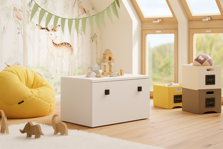 Inga toy chest - handle black