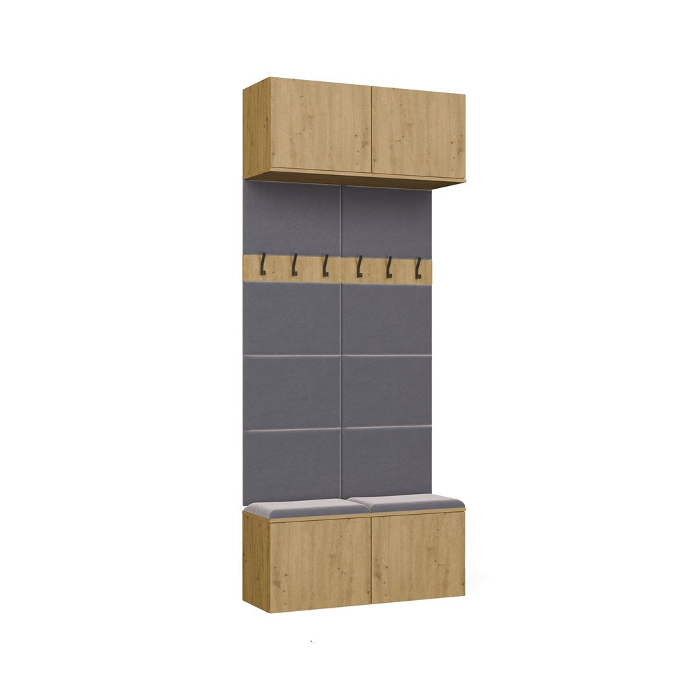 Előszobabútor dupla Fogas HAGA II/2W artisan tölgy