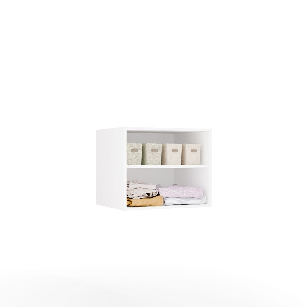 Moduláris gardrób OPENO szett 260/250 fehér fiók akasztórudak polc nagy