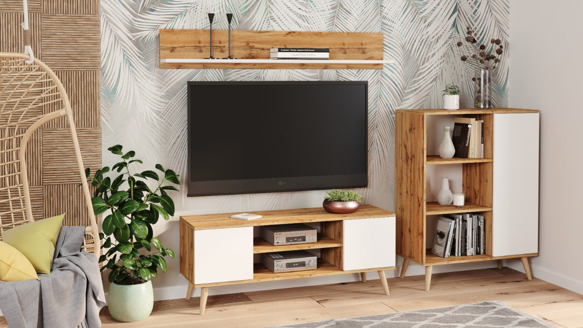 RTV Focus 155 cm oak craft gold/blue