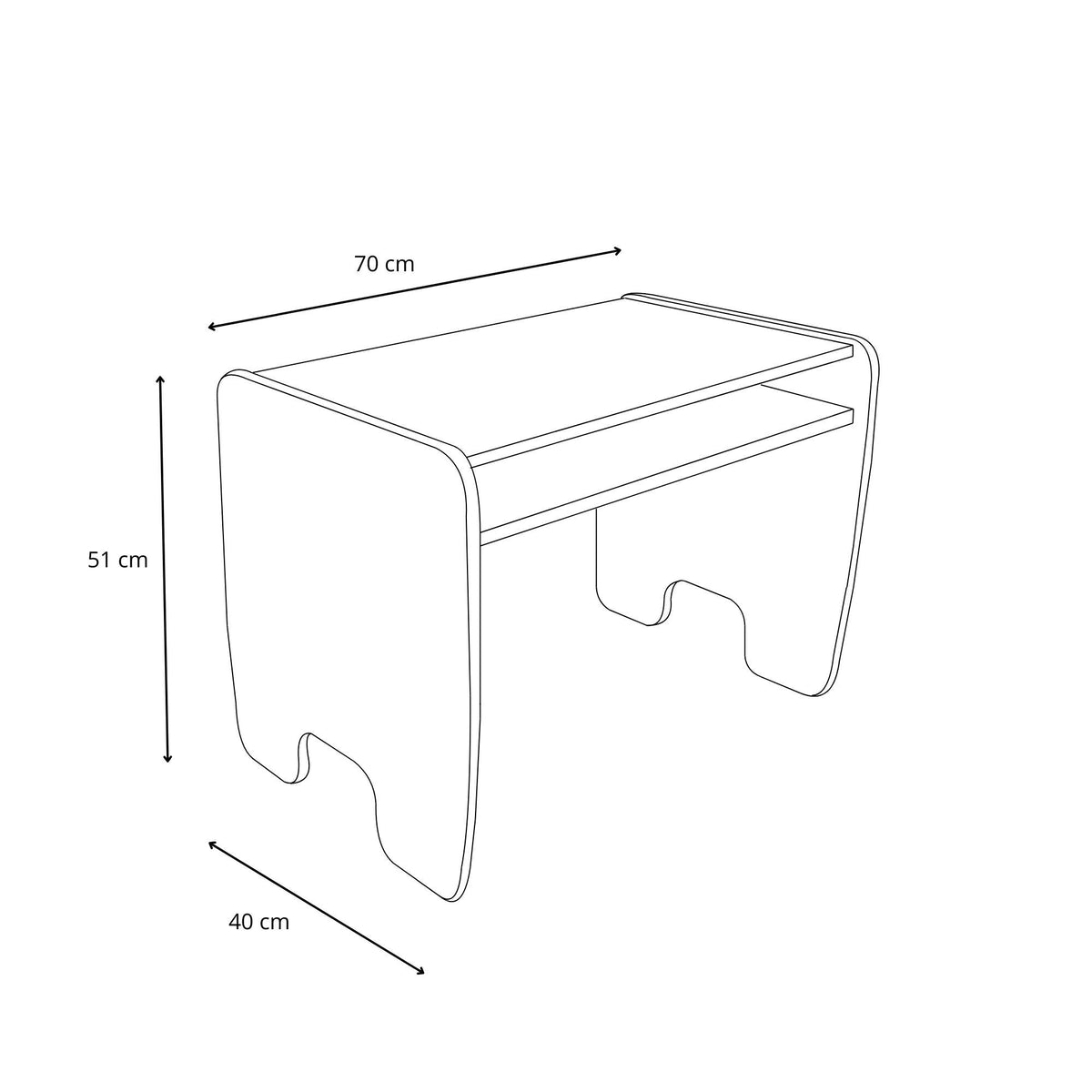 Children's table + chair set - white